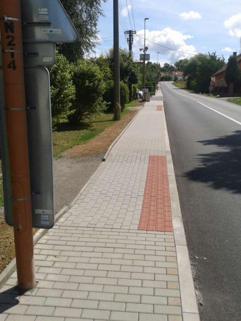 Nový chodník v Kutnohorské ulici